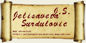 Jelisaveta Surdulović vizit kartica
